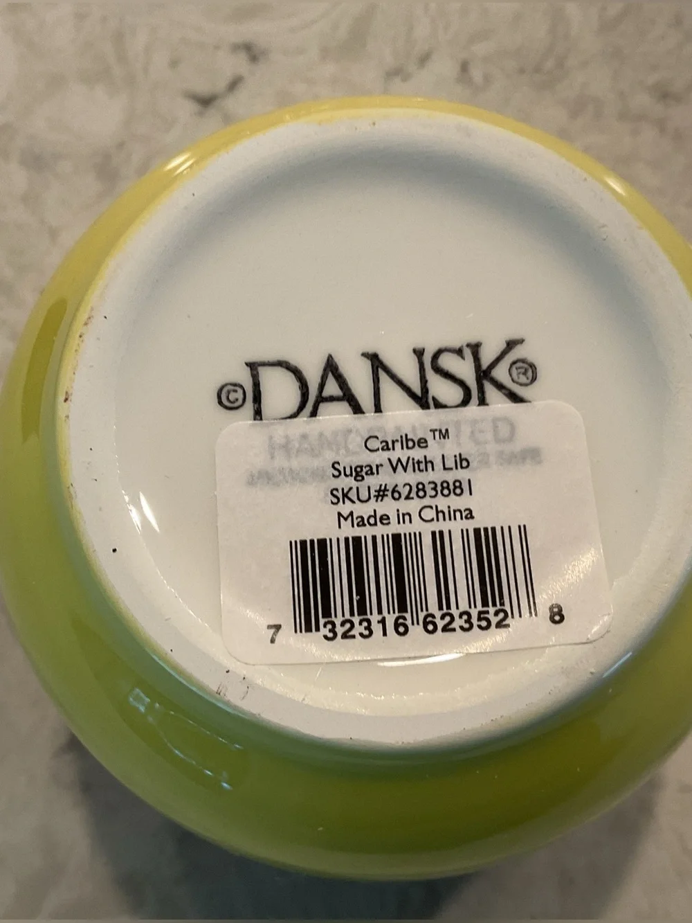 ÑWT Dansk Hand Painted Multicolor Caribe Creamer and Sugar Bowl with Lid Set